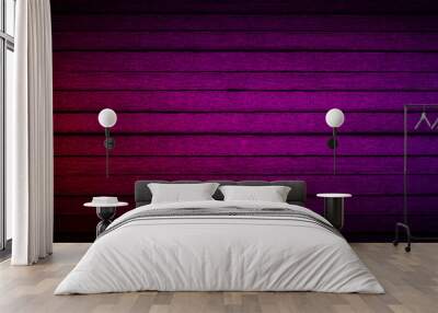 Dark wall with neon light on dark background Wall mural