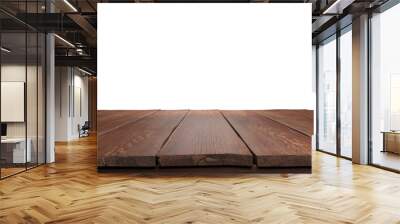 Wood table on transparent background.  Wall mural