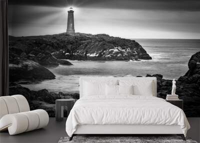 Portland Head light at by night, in Maine Wall mural