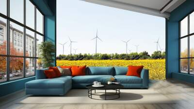 Windmills for electric power Wall mural