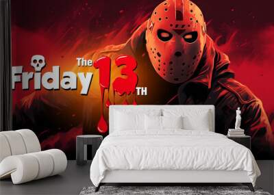 Friday the 13th banner Wall mural