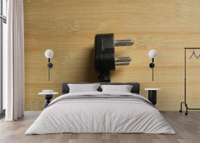 3 pin black color male power plug Wall mural