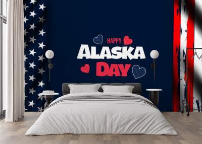 happy alaska day united states , vektor background Wall mural