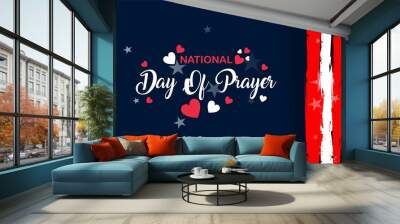 National day of prayer in United States. Suitable for Poster, Banners, background and greeting card.	 Wall mural