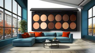 A makeup palette with a variety of colors Wall mural