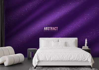 modern luxury dark purple background with glitter blue light Wall mural