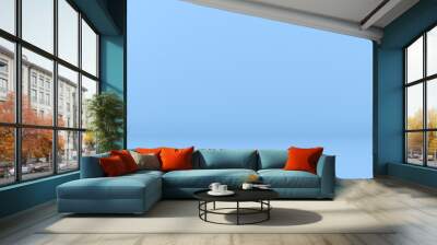 Blue 3d room seemless Background. 3d rendering, 3d illustration Wall mural