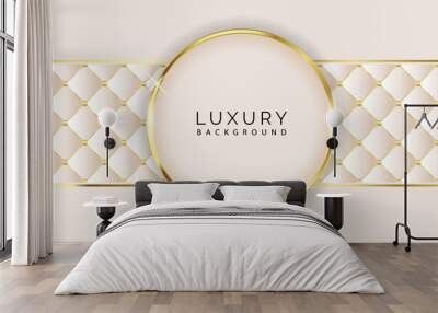 Light diamond shape luxury background golden circle Wall mural