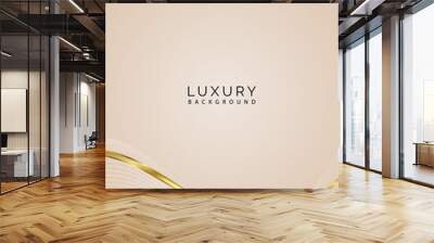 Luxurious golden waved strips background Wall mural