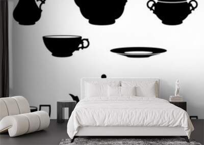 Tea sets Wall mural