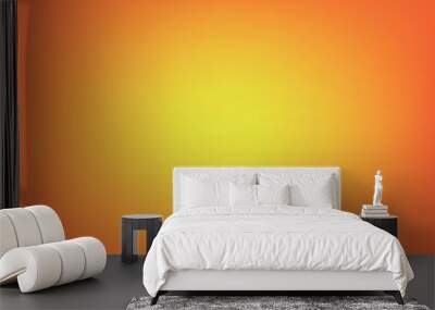 Orange background with yellow backlight. Wall mural