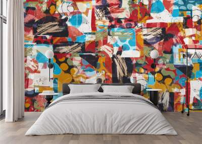 abstract background with squares Wall mural