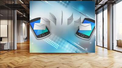 e-mail sharing between smart phone Wall mural