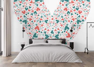 Motifs Coeurs - Saint Valentin - Décorations et ornements pour la fête des amoureux Wall mural