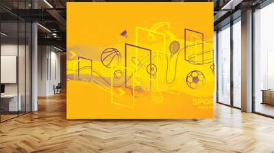 abstract futuristic background. vector sport concept Wall mural