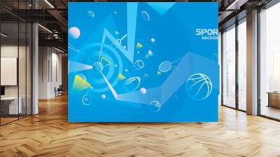 Abstract futuristic background. Vector sport concept Wall mural