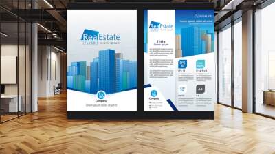 Brochure template design. Concept of architecture design. Vector illustration Wall mural