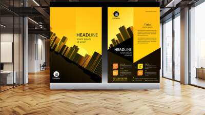 Brochure template design. Concept of architecture design. Vector illustration Wall mural