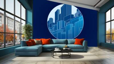 Real Estate background. Vector illustration Wall mural