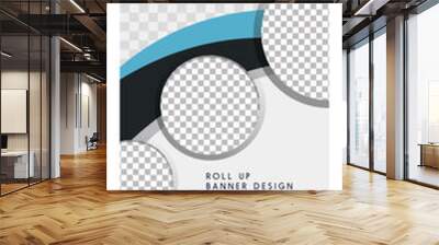 Roll up banner design template, vertical, abstract background, pull up design Wall mural