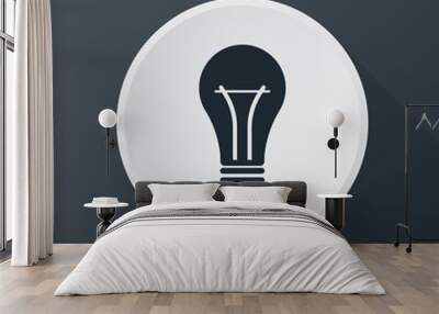 light bulb 2 icon Wall mural