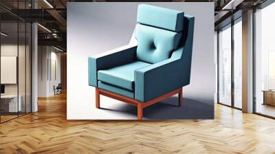 armchair isolated on gray background 3d illustration Wall mural