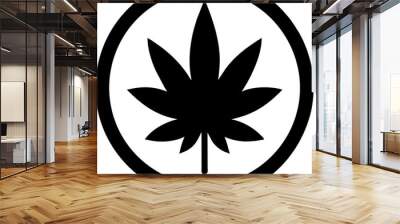 cannabis icon Wall mural