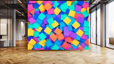 colorful geometric background for web site or print , paper group pattern background Wall mural