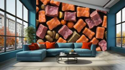 raw brown dog food Wall mural