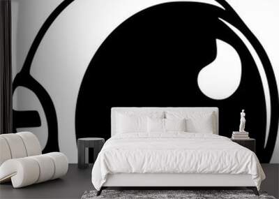 spaceman head icon Wall mural