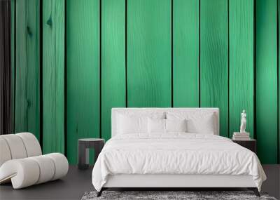 texture background, green wood wall ,AI generated Wall mural