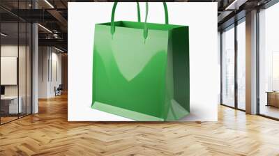 green shopping bag Wall mural