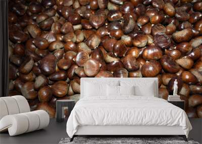 Chestnut beans background Wall mural