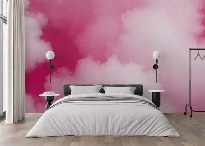  Pink and white background, grainy noise grungy texture. Wall mural