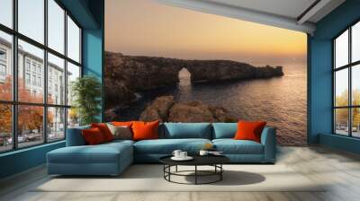 A blue beach in the Mediterranean Sea Wall mural