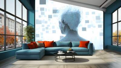 Digital Disintegration Wall mural