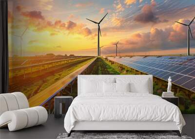 Eco-Power Generation: Future of Energy in Agriculture Wall mural