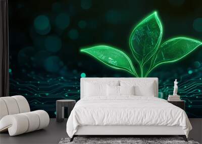 Tech-Nature Fusion Wall mural