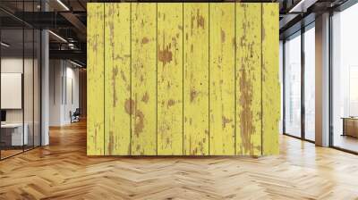 yellow floor vintage texture wood old Wall mural