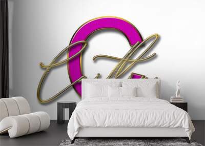 C, Buchstabe, Handgeschrieben, Vorname, Monogramm, Logo, Design, Grafik Wall mural