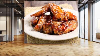 sticky sesame chicken wings Wall mural