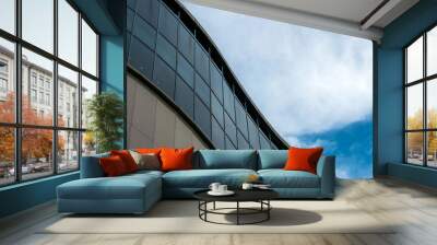 modern building with clouds sky Wall mural