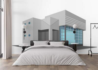 New house models vector design on a white background Wall mural