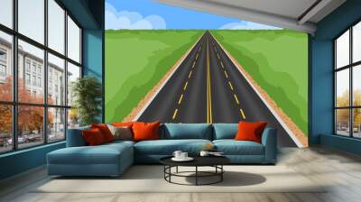 Superhighway landscape nature background Wall mural