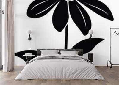 black-eyed Susan  silhouette Wall mural