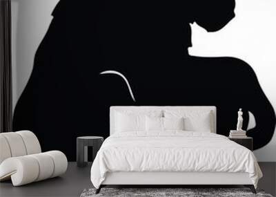 bonobo silhouette Wall mural