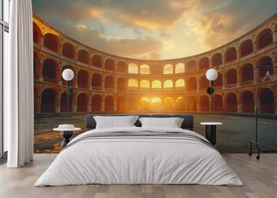 Majestic Amphitheater Interior with Classical Architecture Wall mural