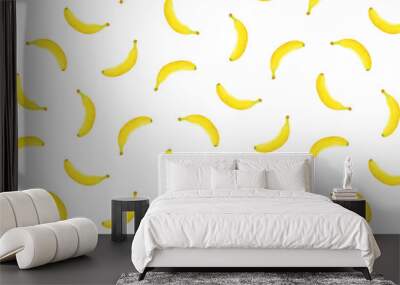 seamless pattern with bananas in watercolor for banners, cards, flyers, social media wallpapers, etc. Wall mural