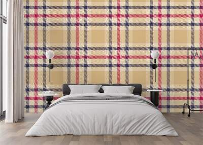 seamless tartan plaid pattern for banners, cards, flyers, social media wallpapers, etc. Wall mural