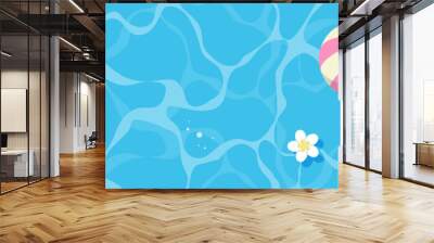 summer vector background with pool illustrations for banners, cards, flyers, social media wallpapers, etc. Wall mural